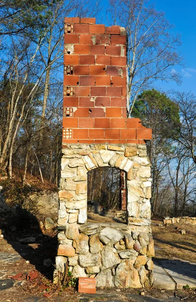 Old Stone Fireplace — Stock Photo, Image