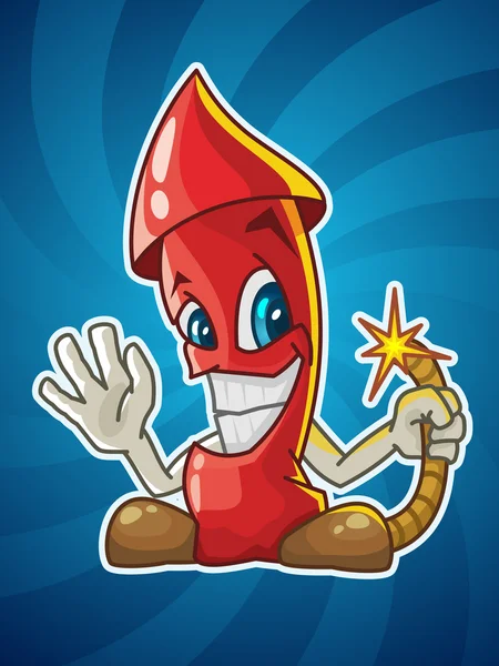 Kırmızı havai fişek roket