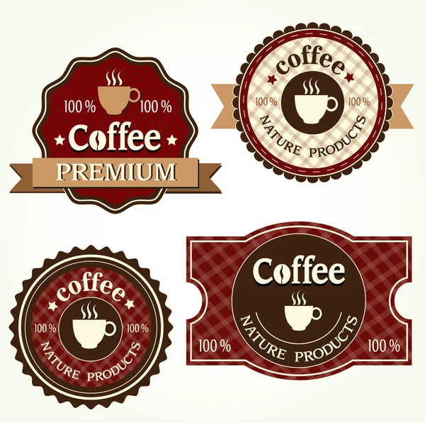 Etiquetas de café — Vector de stock