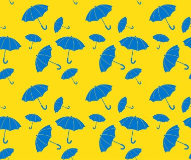 Vector seamless pattern umbrellas clipart