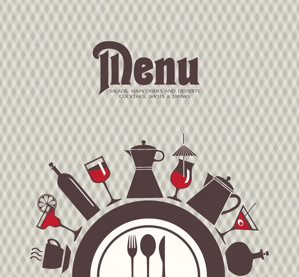 Menubar, restaurant. — Stockvector