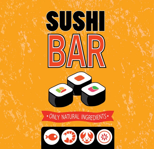 Sushi bár — Stock Vector