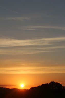forest hills üzerinde güzel gün batımı