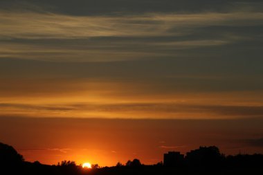 forest hills üzerinde güzel gün batımı