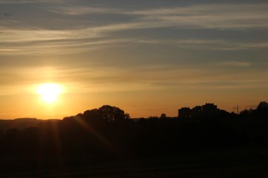 forest hills üzerinde güzel gün batımı