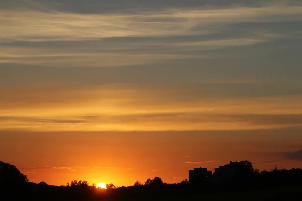 Hermoso atardecer industria — Foto de Stock