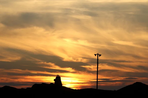 Belo pôr do sol indústria Fotografia De Stock