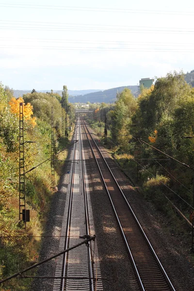 Lange Bahngleise — Stockfoto