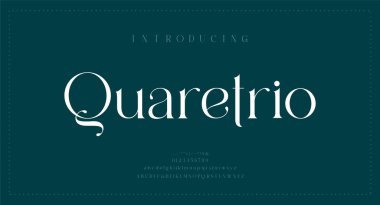 Lüks alfabe harfleri yazı tipi ve numarası. Tipografi zarif düğün klasik harfleri serif yazı tipleri dekoratif antika konsepti. vektör illüstrasyonu