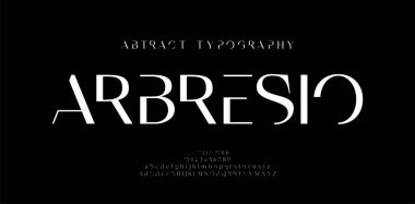 Soyut modern şehir alfabesi yazı tipleri. Tipografi sporu, basit, teknoloji, moda, dijital, geleceğin yaratıcı logo yazı tipi. vektör illüstrasyonu