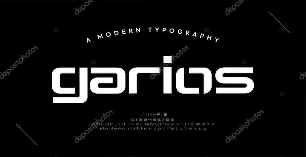 Abstract modern urban alphabet fonts. Typography sport, simple, technology, fashion, digital, future creative logo font. vector illustration