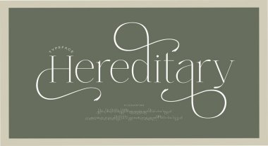 Zarif düğün alfabesi harfleri yazı tipi ve numarası. Tipografi lüks klasik harf yazı tipleri yazı tiplerini kuyruk modası geçmiş eski moda kavramlarla dekore eder. vektör illüstrasyonu