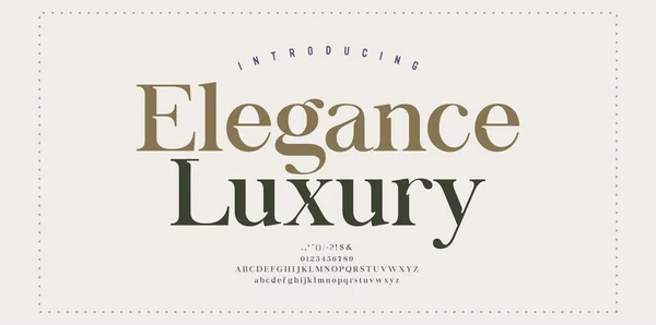 Elegance Luxury Wedding Alphabet Font Typography Elegant Classic Lettering Serif — 图库矢量图片