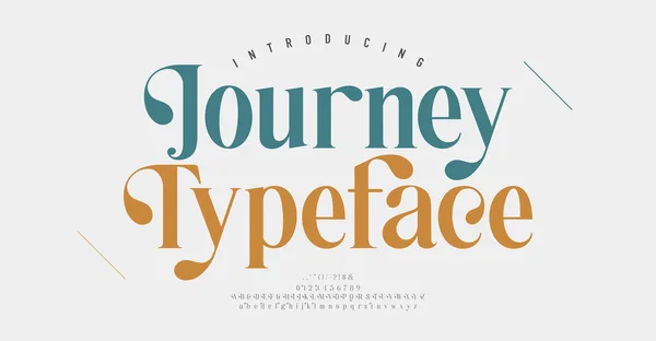 Elegante Fuente Letras Del Alfabeto Classic Modern Serif Lettering Minimal — Archivo Imágenes Vectoriales