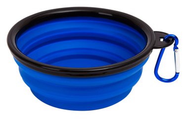 Pet feeder silicon bowl blue