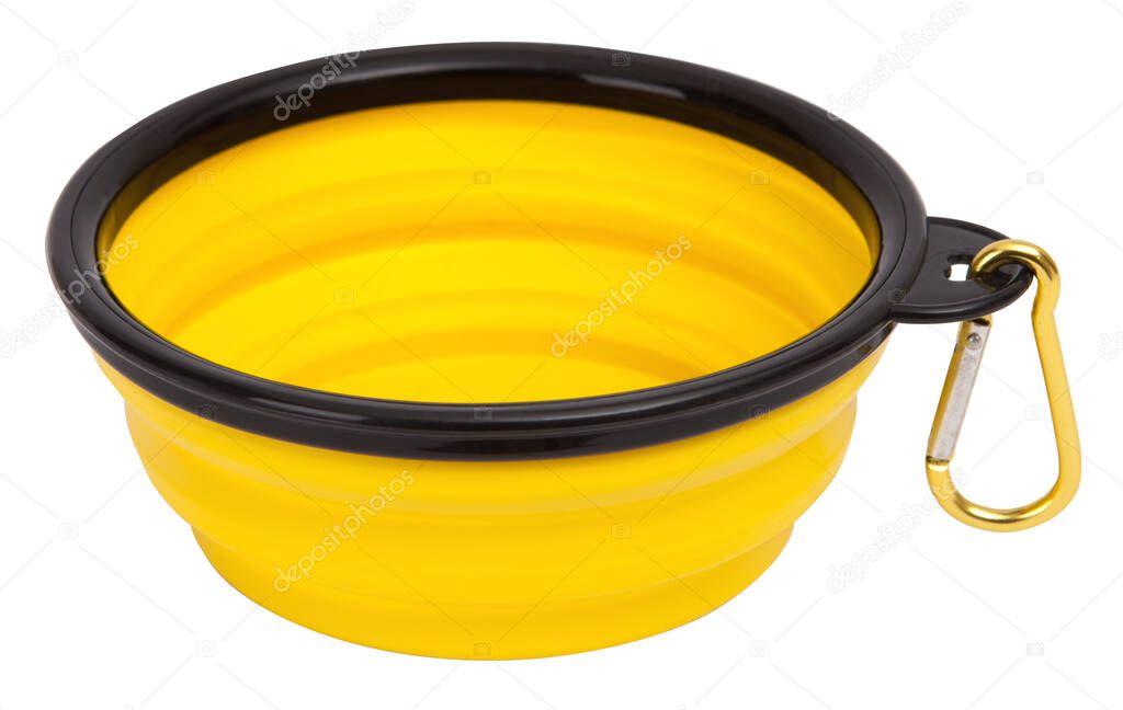 Pet feeder silicon bowl yelow