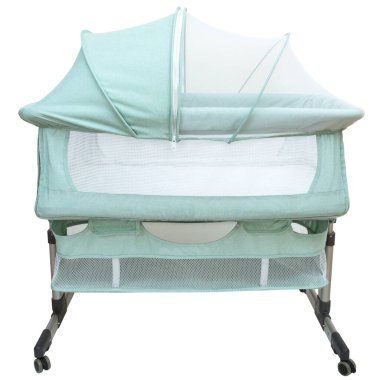 Baby bassinet travel cot co-sleeper, isolated over white