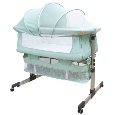Baby bassinet travel cot co-sleeper, isolated over white