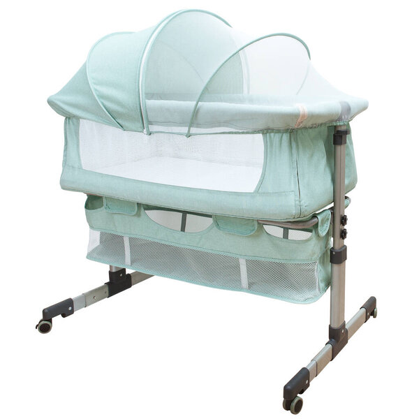 Baby bassinet travel cot co-sleeper, isolated over white