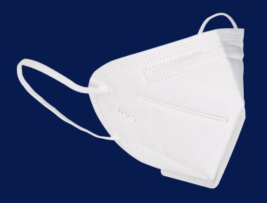 White five layer respirator mask