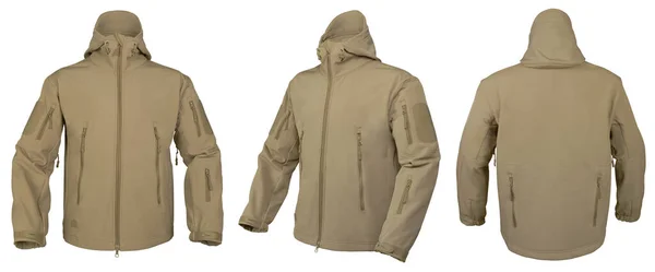 Chaqueta militar táctica masculina aislada en blanco Imágenes de stock libres de derechos