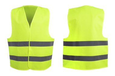 Safety warning signal vest with reflective stripes