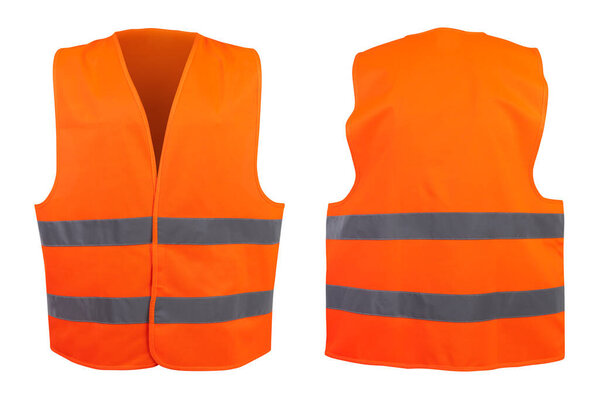 Safety warning signal vest with reflective stripes