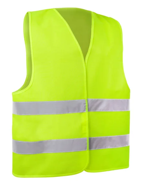 Safety warning signal vest with reflective stripes — Photo