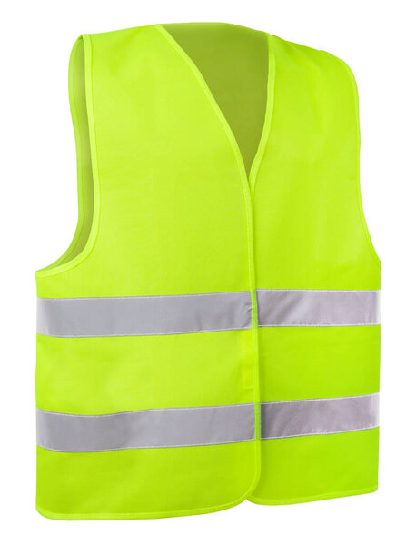 Safety warning signal vest with reflective stripes