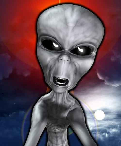 Angry Alien — Stockfoto