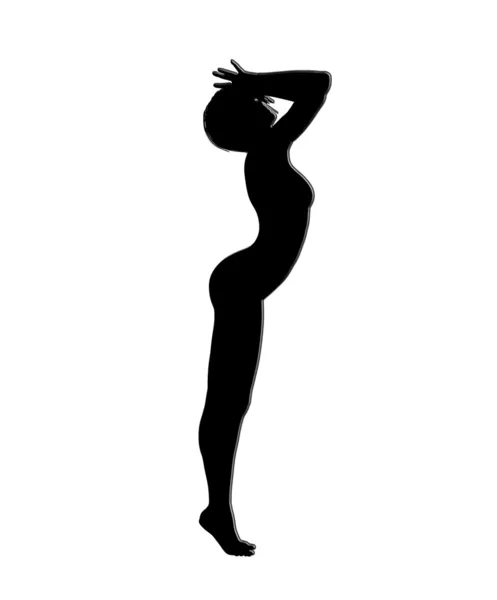 Attractive Female Outline — Stock Photo, Image