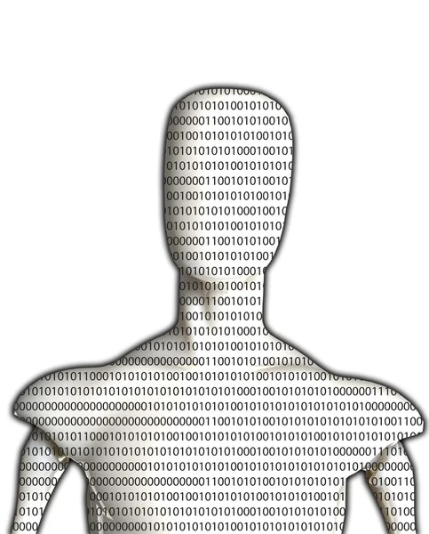 Blank Binary Man — Stock Photo, Image