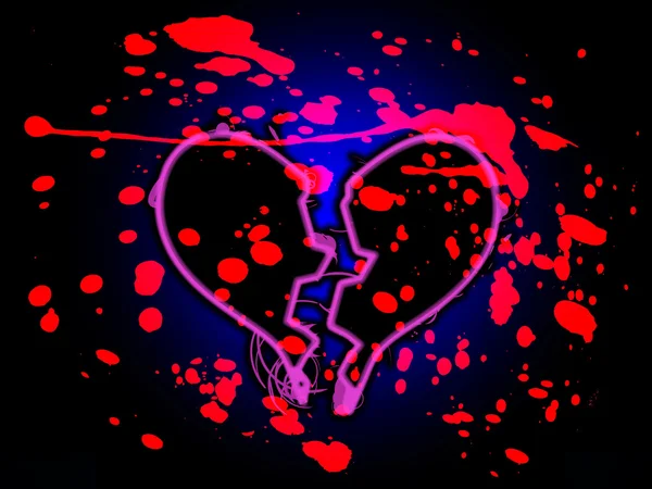 Blood Stained Broken Heart — Stockfoto