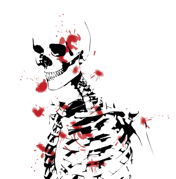 Bloody Skeleton — Stock Photo, Image