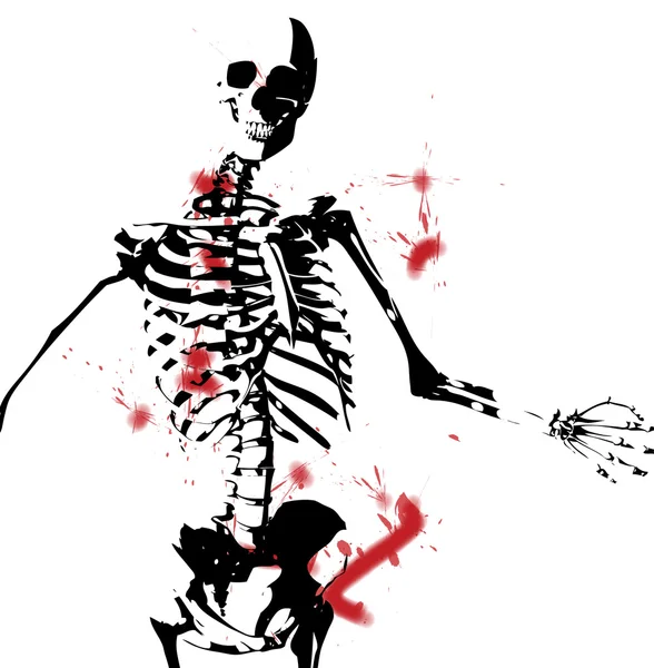 Esqueleto sangriento — Foto de Stock