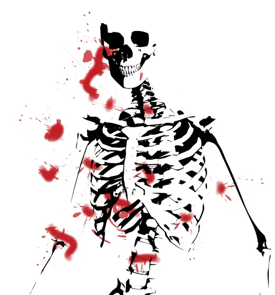 Krwawe szkielet — Zdjęcie stockowe