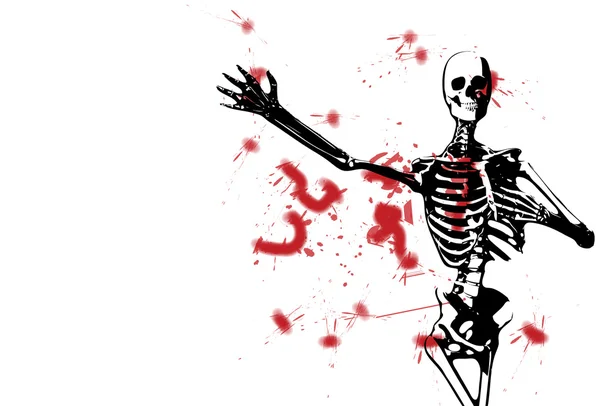 Bloody Skeleton — Stock Photo, Image