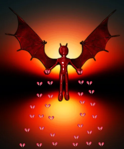 Devil Spreading The Heartbreak — Stock Photo, Image