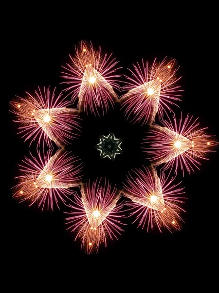 Firework Snowflake — Stock Photo, Image