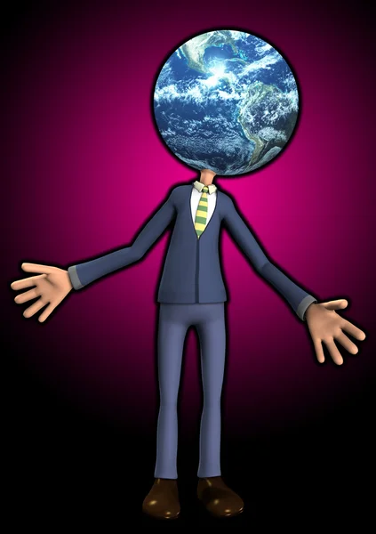 Mr Earth Head — Stock Photo, Image