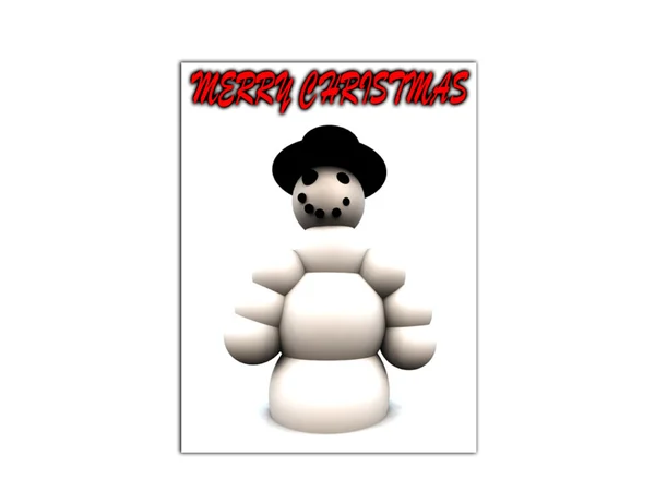 Sněhulák vánoční přání — Stock fotografie