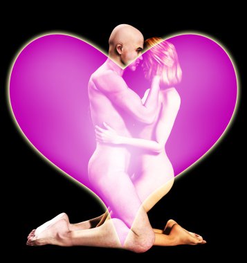 çıplak erkek ve kadın aşık