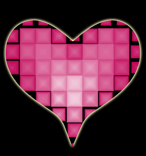 正方形の心臓 — ストック写真