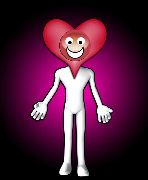 Figura del volto del cuore — Foto Stock