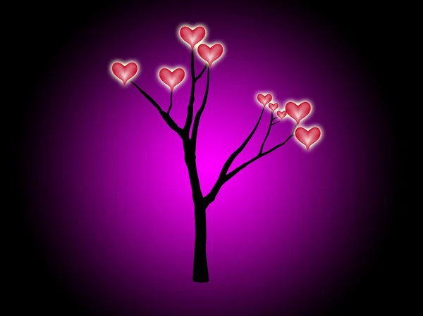 Árbol de corazones — Foto de Stock
