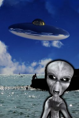 UFO kızgın yabancı ile