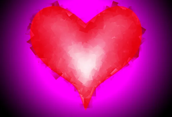 Liefde hart gemaakt van vierkantjes — Stockfoto