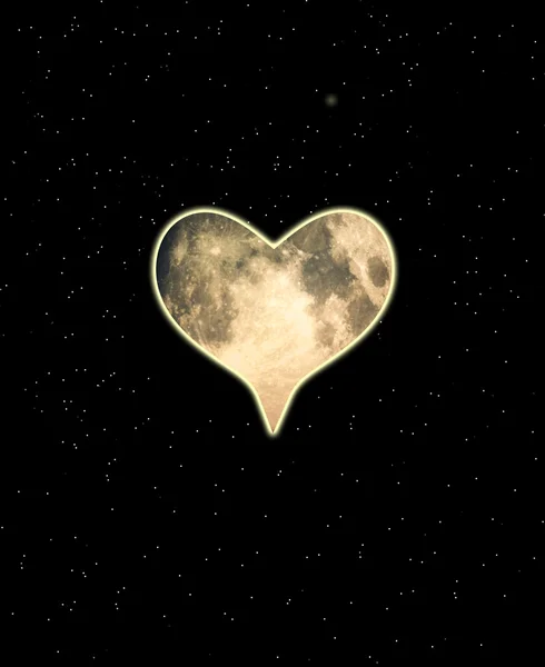 Coração da lua — Fotografia de Stock