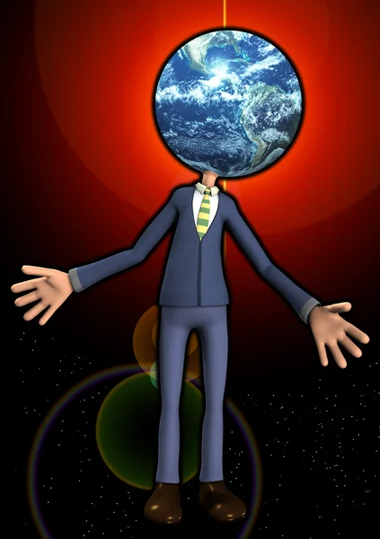 Mr Earth Head — Stock Photo, Image