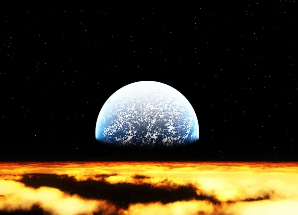 Planet im All — Stockfoto